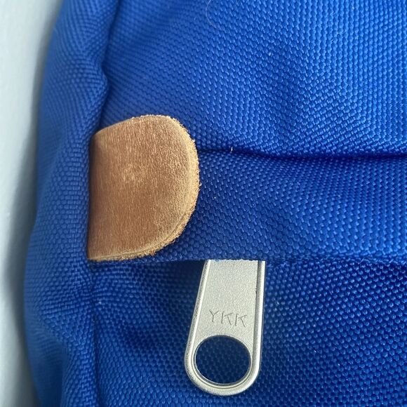 Vintage The North Face Blue Brown Backpack Suede Bottom Panel Retro Design - Picture 8 of 15